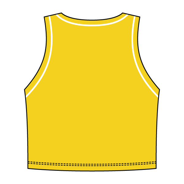 High Neck Rib Crop Tank with Piping