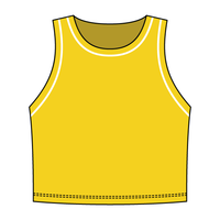 High Neck Rib Crop Tank with Piping