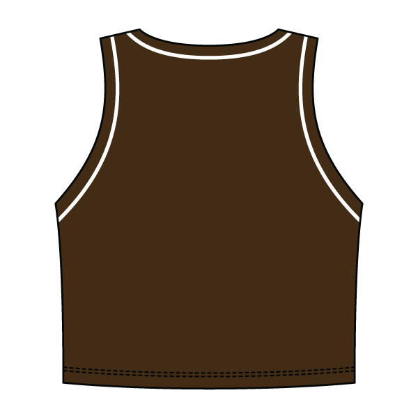 High Neck Rib Crop Tank with Piping
