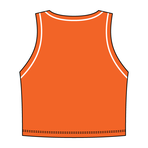High Neck Rib Crop Tank with Piping