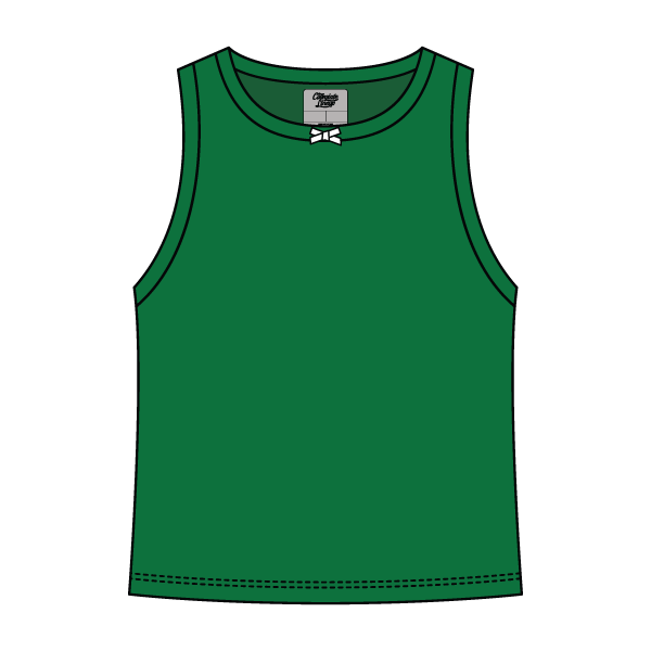Ribbed high Neck Tank with Bow - The Collegiate Lineup