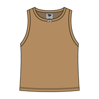 Ribbed high Neck Tank with Bow - The Collegiate Lineup