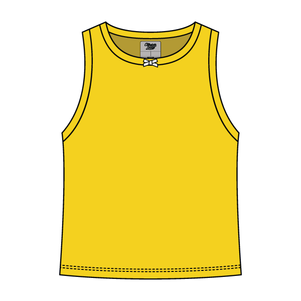 Ribbed high Neck Tank with Bow - The Collegiate Lineup