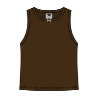Ribbed high Neck Tank with Bow - The Collegiate Lineup