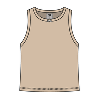 Ribbed high Neck Tank with Bow - The Collegiate Lineup