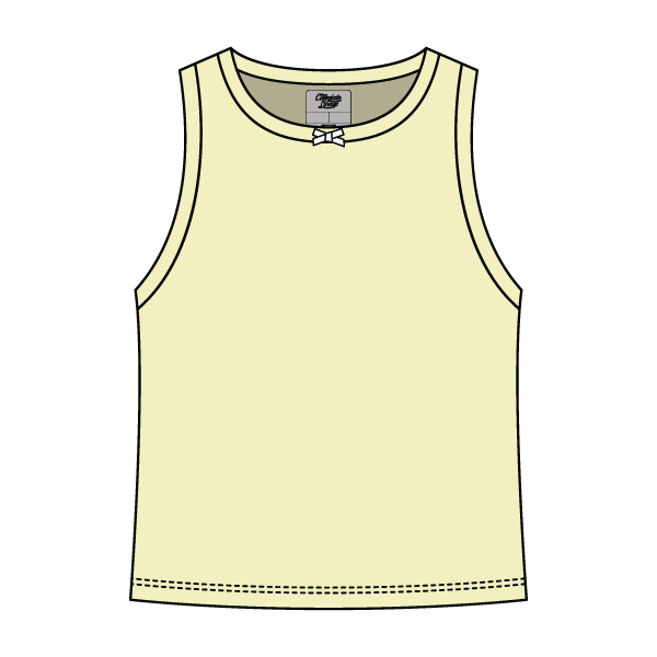 Ribbed high Neck Tank with Bow - The Collegiate Lineup