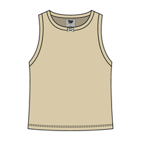 Ribbed high Neck Tank with Bow - The Collegiate Lineup
