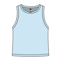 Ribbed high Neck Tank with Bow - The Collegiate Lineup