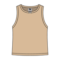 Ribbed high Neck Tank with Bow - The Collegiate Lineup