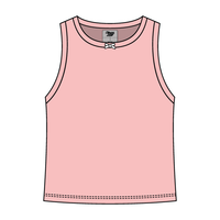 Ribbed high Neck Tank with Bow - The Collegiate Lineup