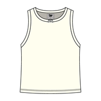 Ribbed high Neck Tank with Bow - The Collegiate Lineup