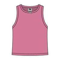 Ribbed high Neck Tank with Bow - The Collegiate Lineup