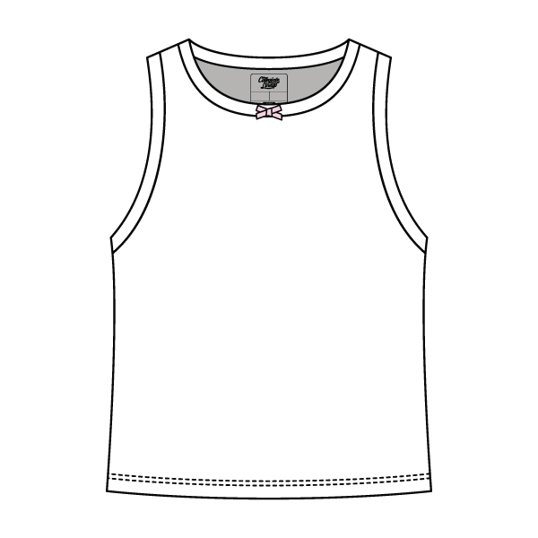 Ribbed high Neck Tank with Bow - The Collegiate Lineup