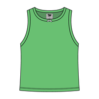 Ribbed high Neck Tank with Bow - The Collegiate Lineup