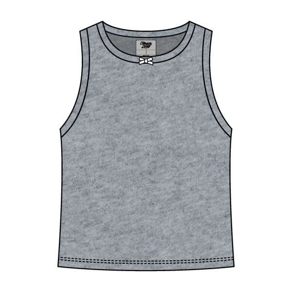 Ribbed high Neck Tank with Bow - The Collegiate Lineup