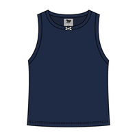 Ribbed high Neck Tank with Bow - The Collegiate Lineup