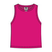 Ribbed high Neck Tank with Bow - The Collegiate Lineup