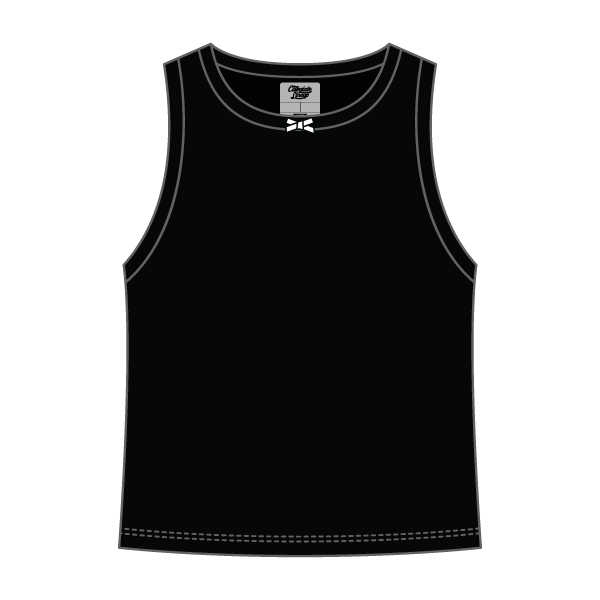 Ribbed high Neck Tank with Bow - The Collegiate Lineup