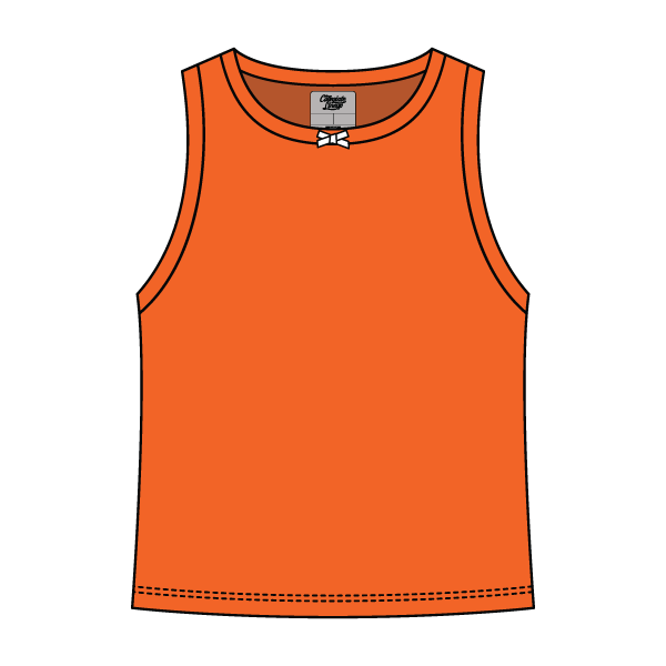 Ribbed high Neck Tank with Bow - The Collegiate Lineup