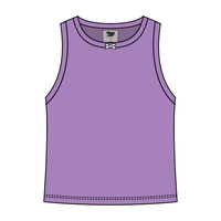 Ribbed high Neck Tank with Bow - The Collegiate Lineup