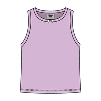 Ribbed high Neck Tank with Bow - The Collegiate Lineup