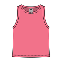 Ribbed high Neck Tank with Bow - The Collegiate Lineup
