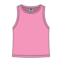 Ribbed high Neck Tank with Bow - The Collegiate Lineup