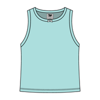 Ribbed high Neck Tank with Bow - The Collegiate Lineup