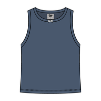 Ribbed high Neck Tank with Bow - The Collegiate Lineup
