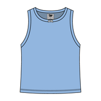 Ribbed high Neck Tank with Bow - The Collegiate Lineup