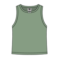 Ribbed high Neck Tank with Bow - The Collegiate Lineup