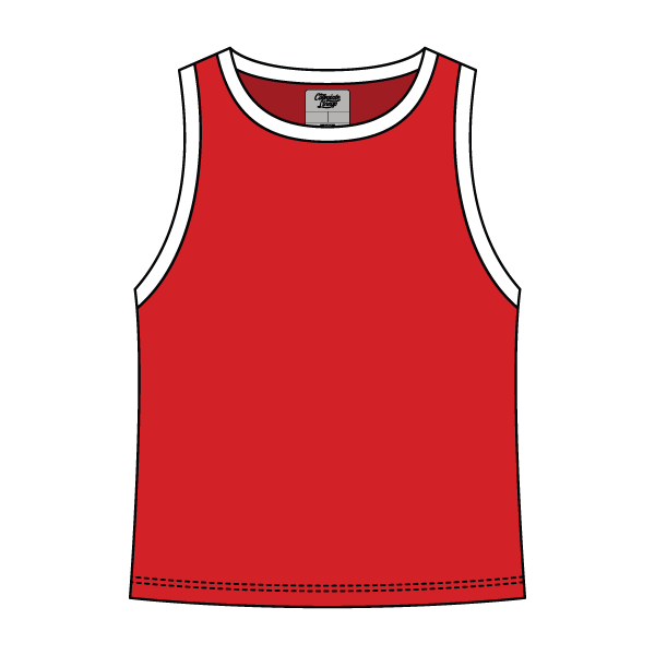 High Neck Rib Tank with Contrast Trim - The Collegiate Lineup