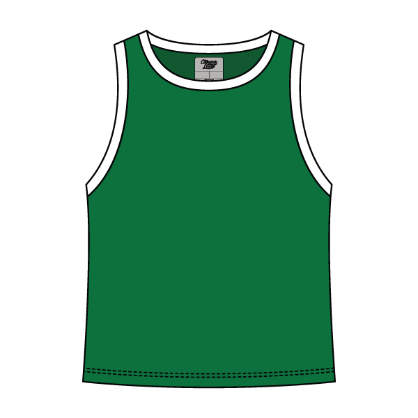 High Neck Rib Tank with Contrast Trim - The Collegiate Lineup