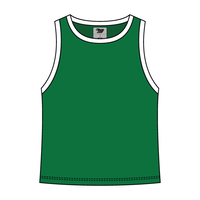 High Neck Rib Tank with Contrast Trim - The Collegiate Lineup