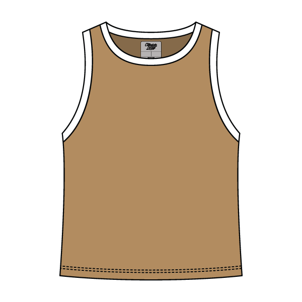 High Neck Rib Tank with Contrast Trim - The Collegiate Lineup
