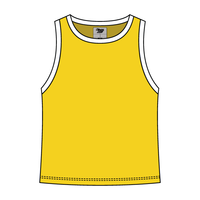 High Neck Rib Tank with Contrast Trim - The Collegiate Lineup