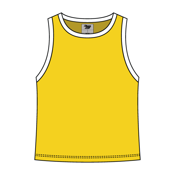 High Neck Rib Tank with Contrast Trim - The Collegiate Lineup