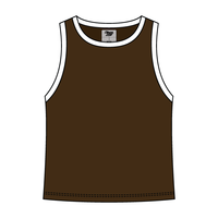 High Neck Rib Tank with Contrast Trim - The Collegiate Lineup