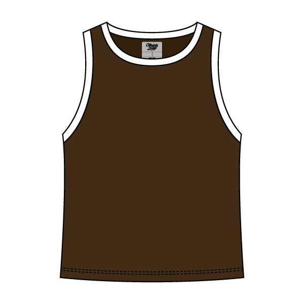 High Neck Rib Tank with Contrast Trim - The Collegiate Lineup