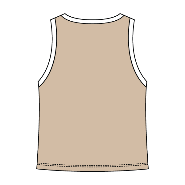 High Neck Rib Tank with Contrast Trim - The Collegiate Lineup