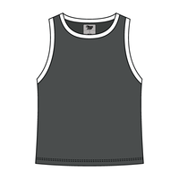 High Neck Rib Tank with Contrast Trim - The Collegiate Lineup