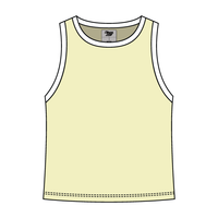 High Neck Rib Tank with Contrast Trim - The Collegiate Lineup