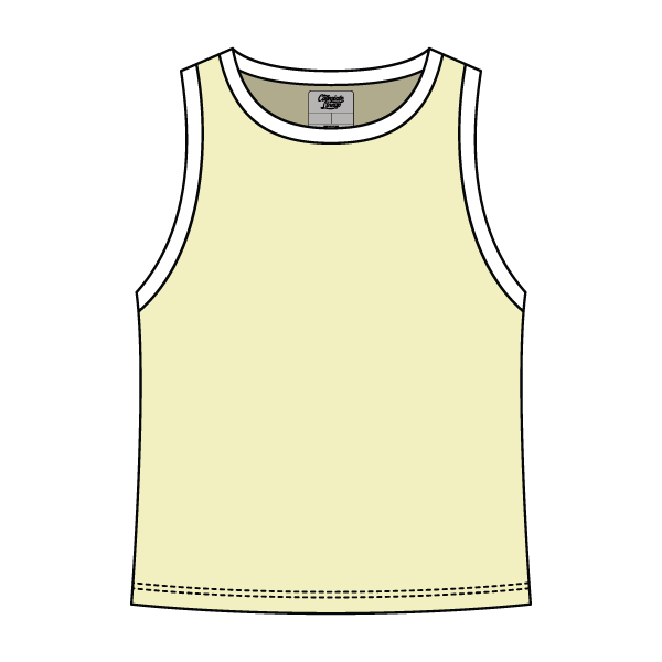 High Neck Rib Tank with Contrast Trim - The Collegiate Lineup