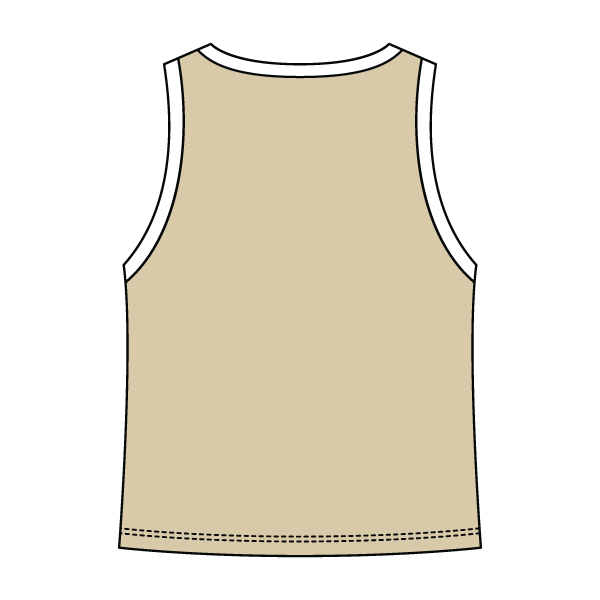 High Neck Rib Tank with Contrast Trim - The Collegiate Lineup