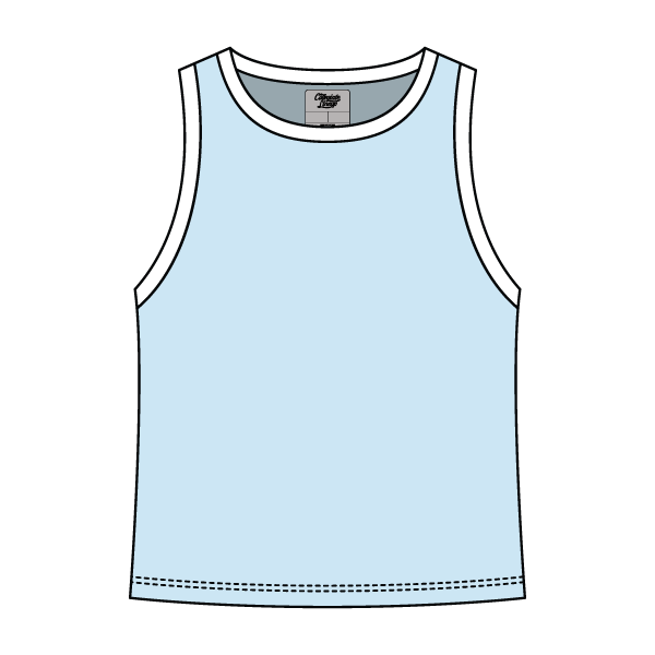 High Neck Rib Tank with Contrast Trim - The Collegiate Lineup