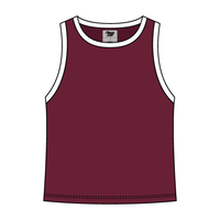 High Neck Rib Tank with Contrast Trim - The Collegiate Lineup