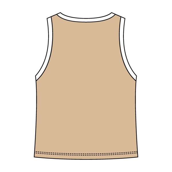 High Neck Rib Tank with Contrast Trim - The Collegiate Lineup