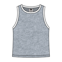 High Neck Rib Tank with Contrast Trim - The Collegiate Lineup