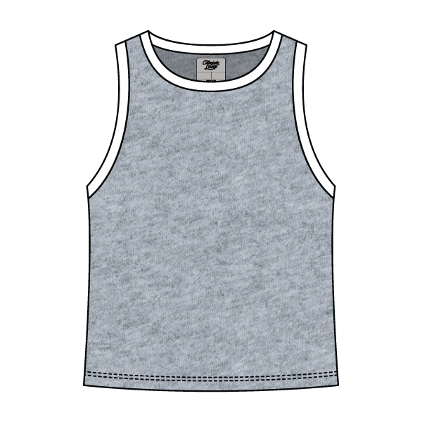 High Neck Rib Tank with Contrast Trim - The Collegiate Lineup