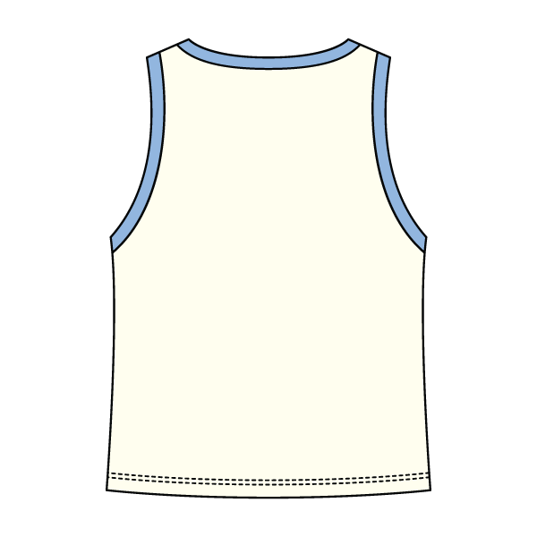 High Neck Rib Tank with Contrast Trim - The Collegiate Lineup